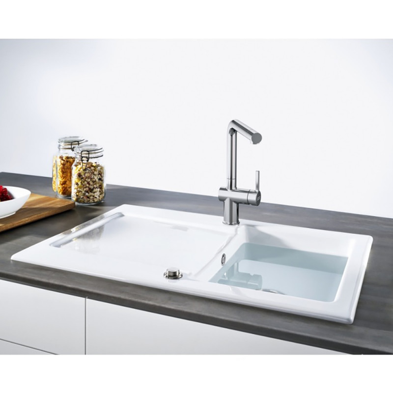 Керамічна кухонна мийка Franke Mythos MRK 611-78 Білий (124.0381.390) – чаша з крилом, монтаж на стільницю