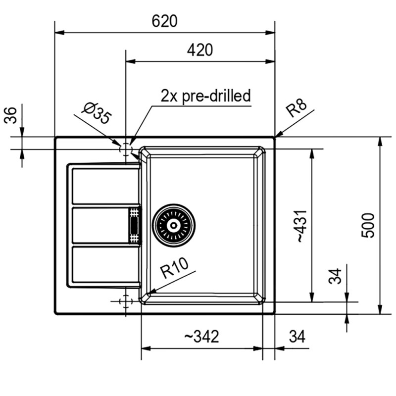 Кухонна мийка Franke Sirius 2.0 S2D 611-62 тектонайт, Бежевий (143.0671.742)