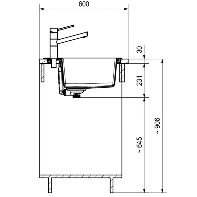 Кухонна мийка Franke Sirius SID 610-50 тектонайт, Бежевий (143.0691.532)