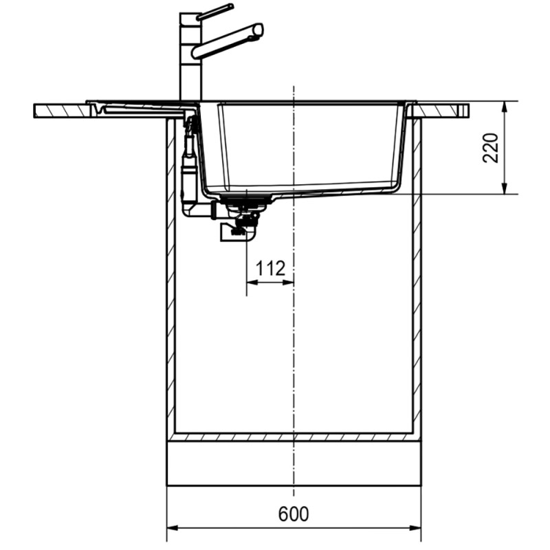 Кухонна мийка Franke Urban UBG 611-78 XL гранітна, Онікс (114.0701.799)