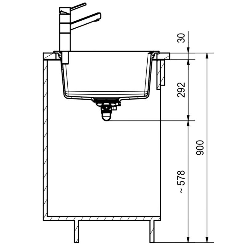 Кухонна мийка Franke Urban UBG 611-78 XL гранітна, Онікс (114.0701.799)