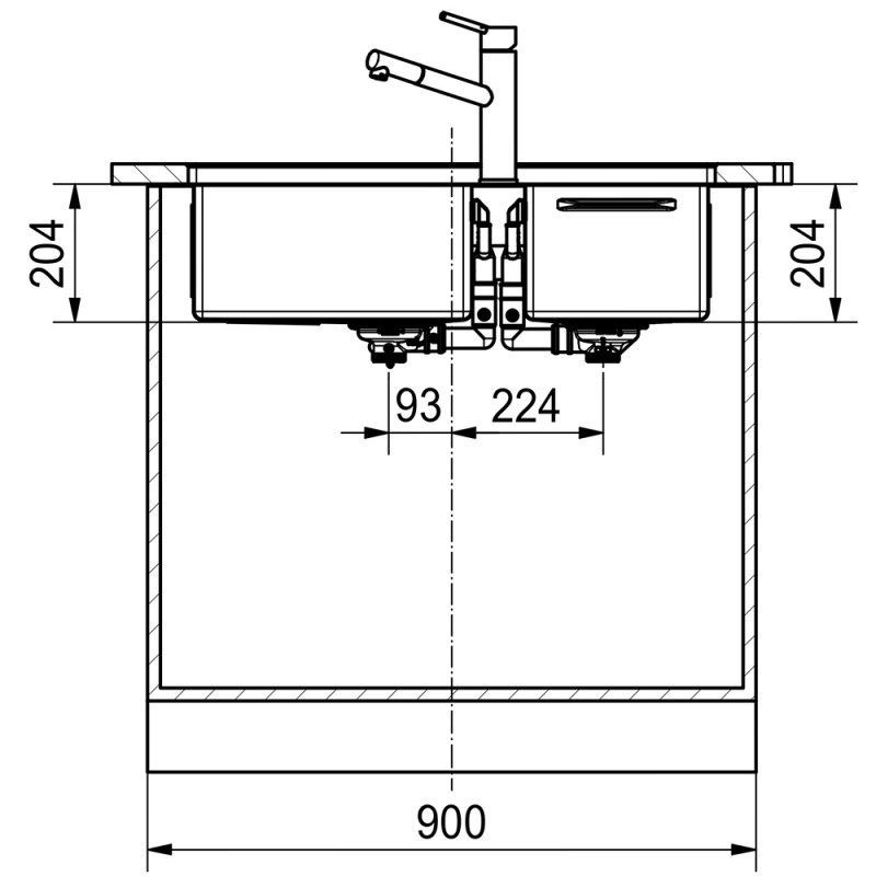 Кухонна мийка Franke Box Center BWX 120-41-27 Нержавіюча сталь (122.0579.553)