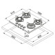 Газова варильна поверхня Franke Crystal FHCR 604 4G HE XA C, нержавіюча сталь, 4 конфорки (106.0496.075)