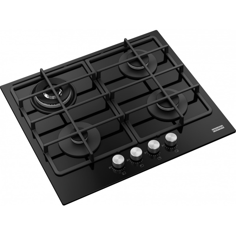 Газова варильна поверхня Franke Smart FHSM 604 3G DC BK C, скло, чорний, 4 конфорки (106.0734.773)