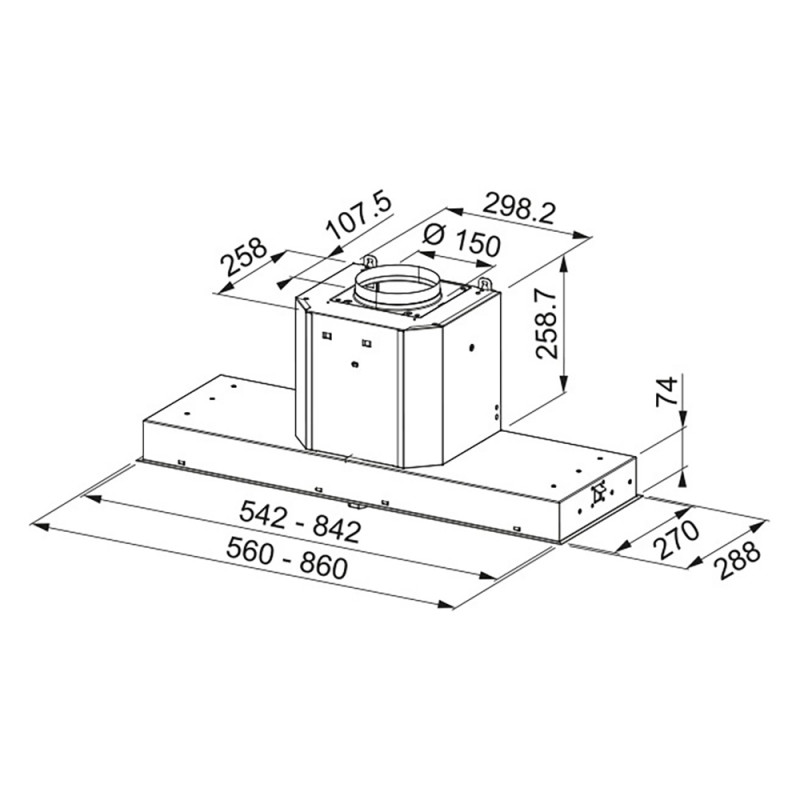 Вбудована кухонна витяжка Franke Mythos FMY 608 BI BK/2 (110.0456.723)