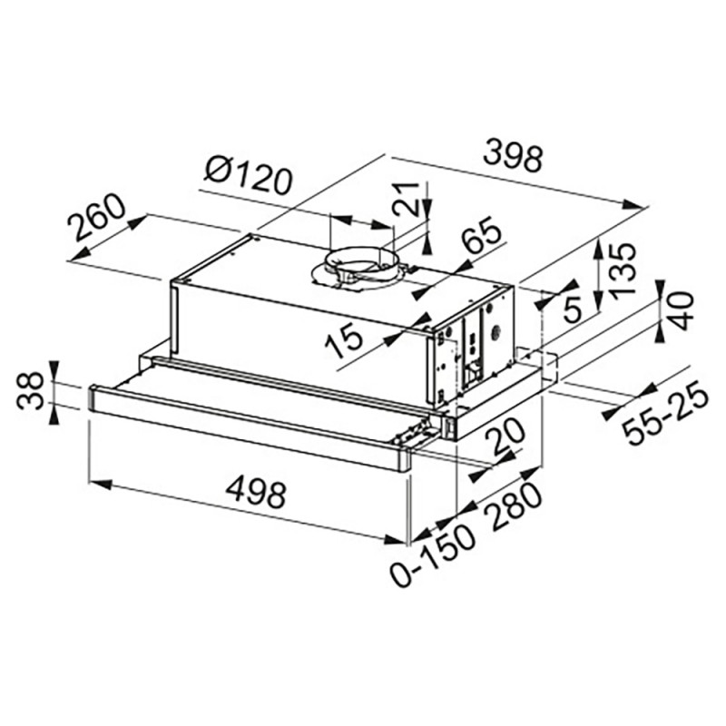 Телескопічна кухонна витяжка Franke Flexa FTC 532L GR/XS (315.0547.794)