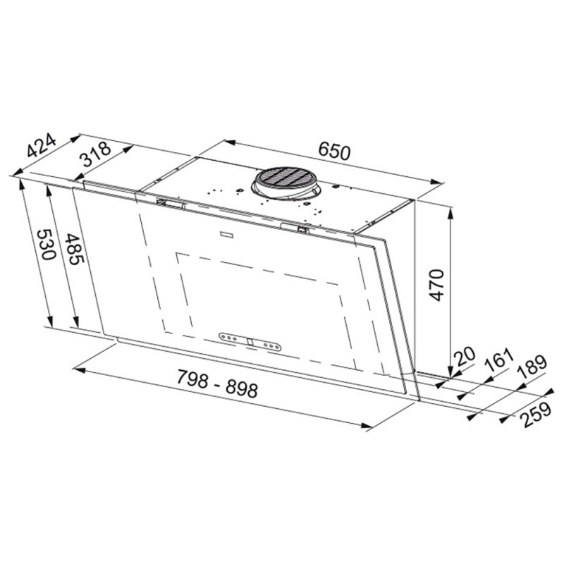 Похила кухонна витяжка Franke Maris Pro FMA 2.0 PRO 907 BK (330.0591.778)
