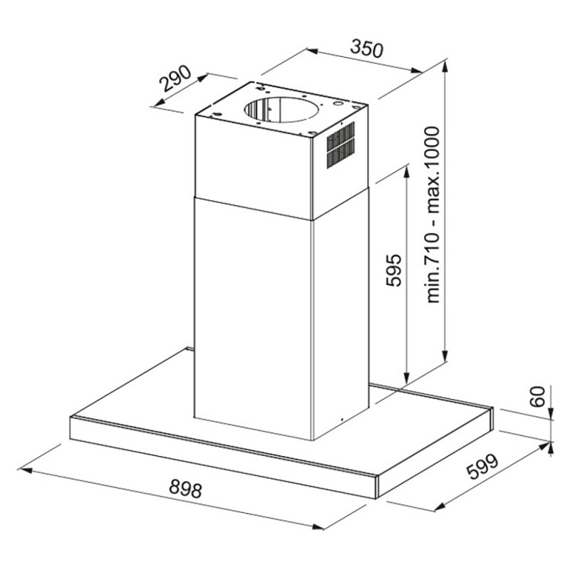 Острівна кухонна витяжка Franke Mythos FCR 925 I BK XS (325.0518.709)