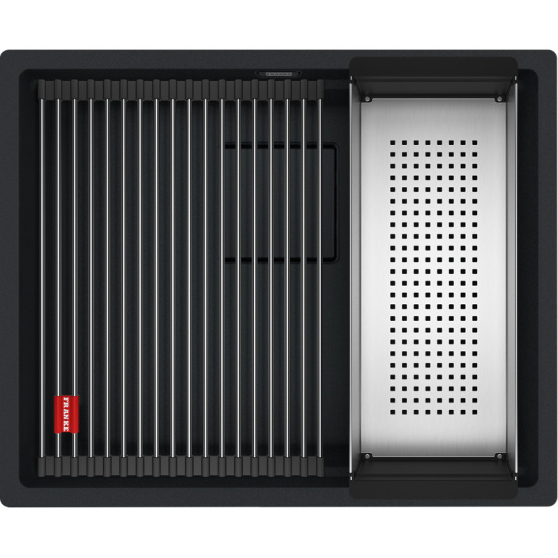 Гранітна кухонна мийка Franke KNG PRO 110-52, під стільницю, Black Edition, з однією чашею (125.0750.487)